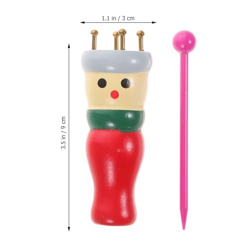 EXCEART French Knitter Wood Yarn Knitting Spool with Needle 4 Peg Knitting Spool Knitter Bead Jewelry Maker DIY Craft Wool Knitting Needle Tools - Image 4