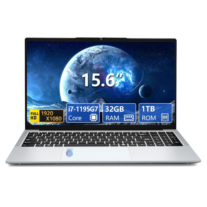 Gaming Laptop Core i7 156 Inch Laptop Computer Laptops 32GB RAM 1TB SSD 180 Angle OpenFHD 1920 1080 DisplayFingerprint UnlockBacklit KeyboardWiFi5 HDMI1win 11 procomputer i7Business Work