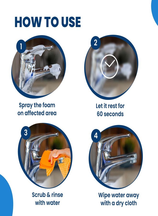 Happi Planet | Tap Cleaner & Limescale Remover | India’s 1st Foaming Formulation for Reduced Scrubbing Effort | 500ml X 2 | All Purpose Cleaner - Suitable for Bathroom, Tap, Shower, Tiles, Mirrors - Image 4