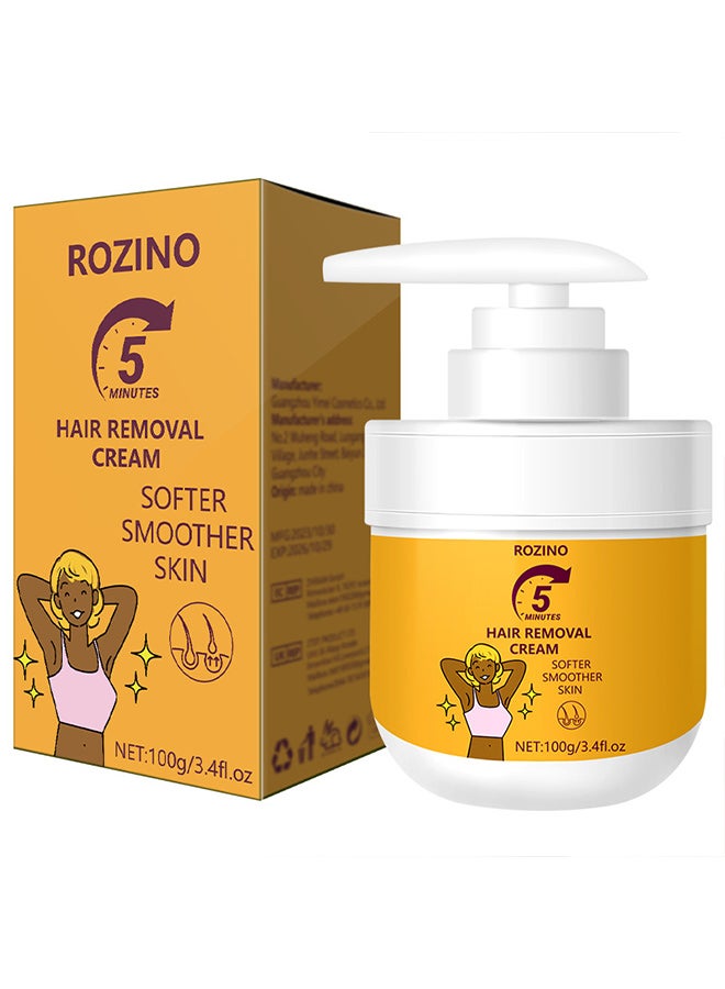 روزينو كريم إزالة الشعر كريم إزالة الشعر العام للجسم كله لإزالة جذور شعر الإبط والساقين الخاصة للنساء. - Image 1