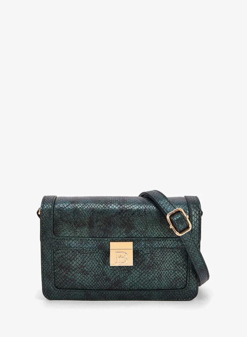 Textured Crossbody Bag with Detachable Shoulder Strap