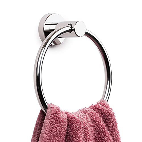 Marmolux Acc Marmolux Acc Chrome Towel Ring  Hand Towel Holder for Bathroom Wall  Simple Round Towel Hanger for Bathroom  Heavy Duty SUS 304 Stainless Steel Bathroom Towel Rack  Towel Rack Bathroom  Towel Bar 