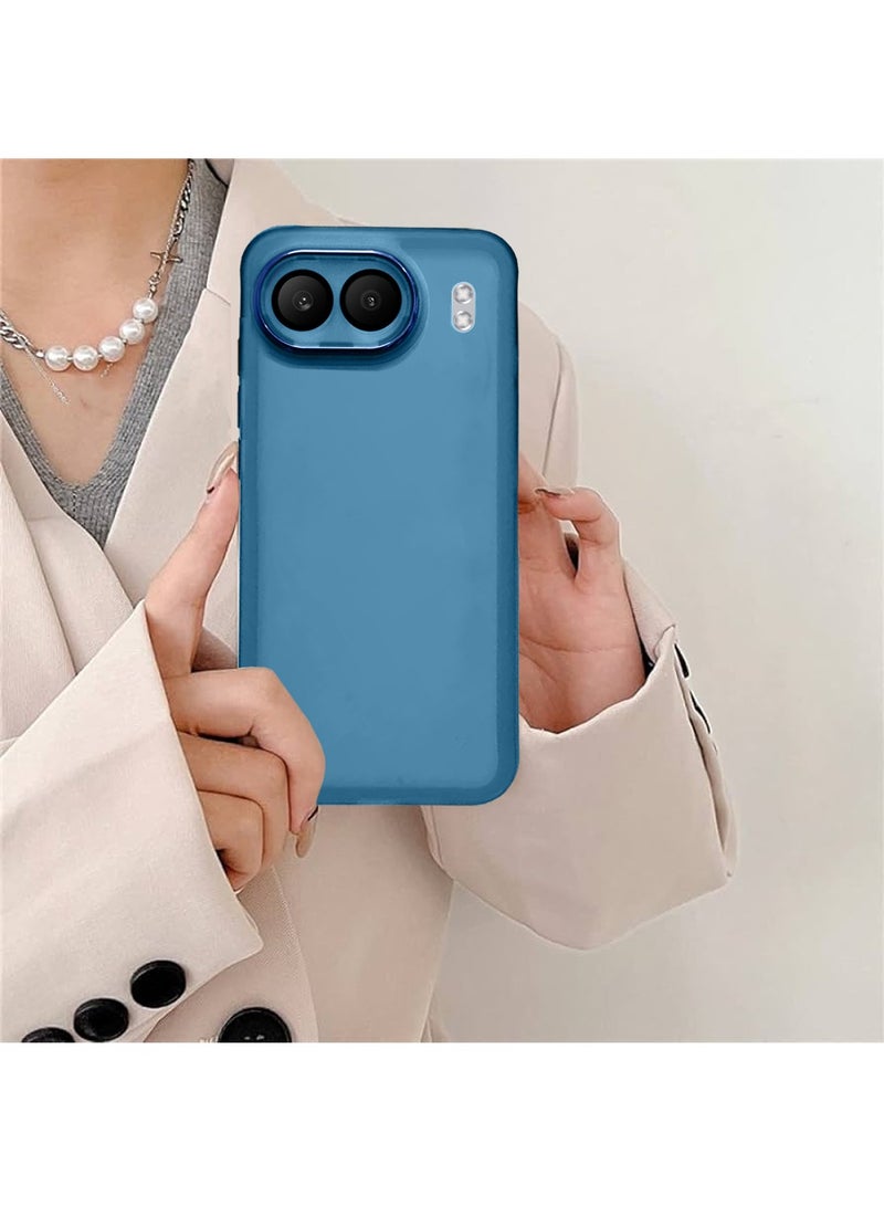 Wtech OnePlus Nord 4G 2024 Soft Transparent TPU Silicone Ultra Thin Phone Stylish Electroplated Camera Border Back Case Cover - Blue - Image 4