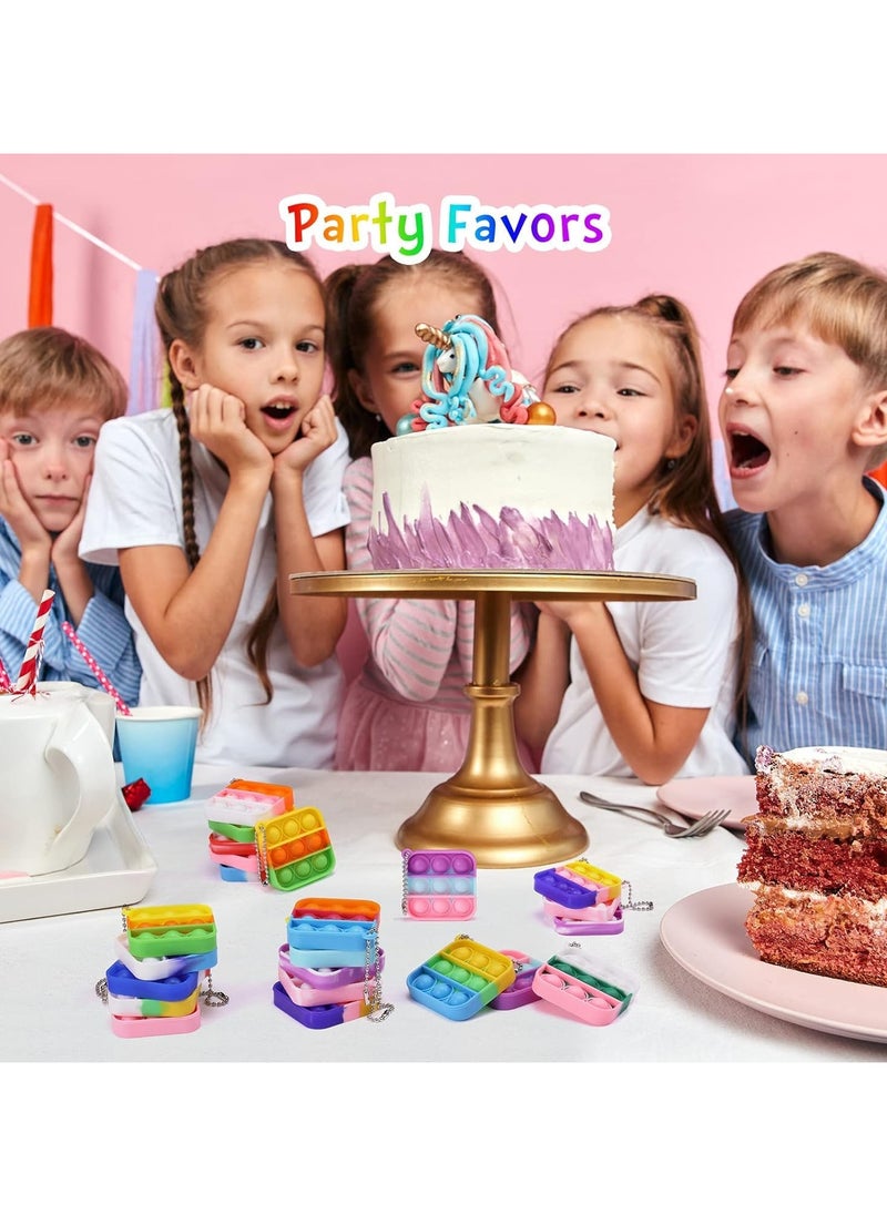 Mr. Penda - 30 Pack Mini Pop Fidget Keychain, Kids Party Favors Fidget Toys Bulk, Its Birthday Party Favors for Kids 4+ Year Small Kid, Classroom Prizes Fidgets It Bubbles Poppers - Image 1