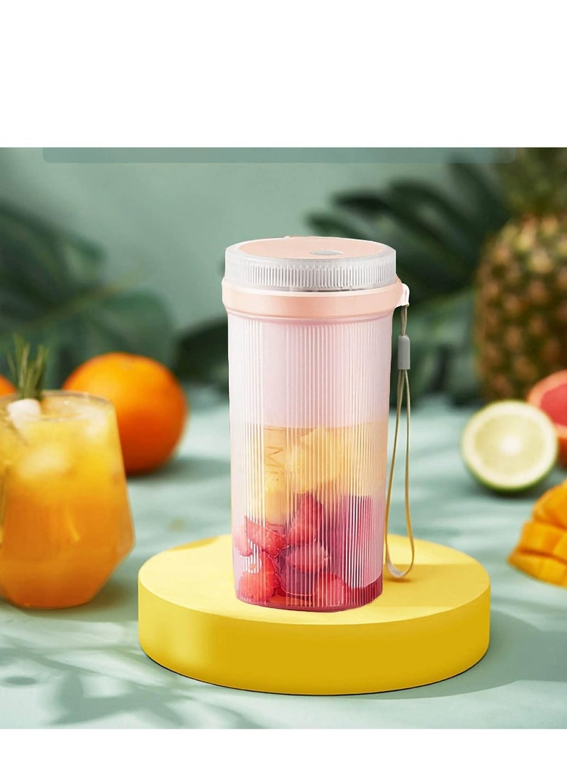 Plan A Portable Juicer Cup, Electric Juicer Cup, Easy to Prep Juices, Suitable for Home and Travel, Waterproof, 300ml USB Rechargeable (Pink)  - Image 2
