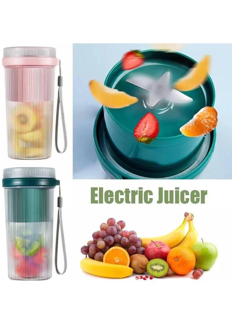 Plan A Portable Juicer Cup, Electric Juicer Cup, Easy to Prep Juices, Suitable for Home and Travel, Waterproof, 300ml USB Rechargeable (Pink)  - Image 4