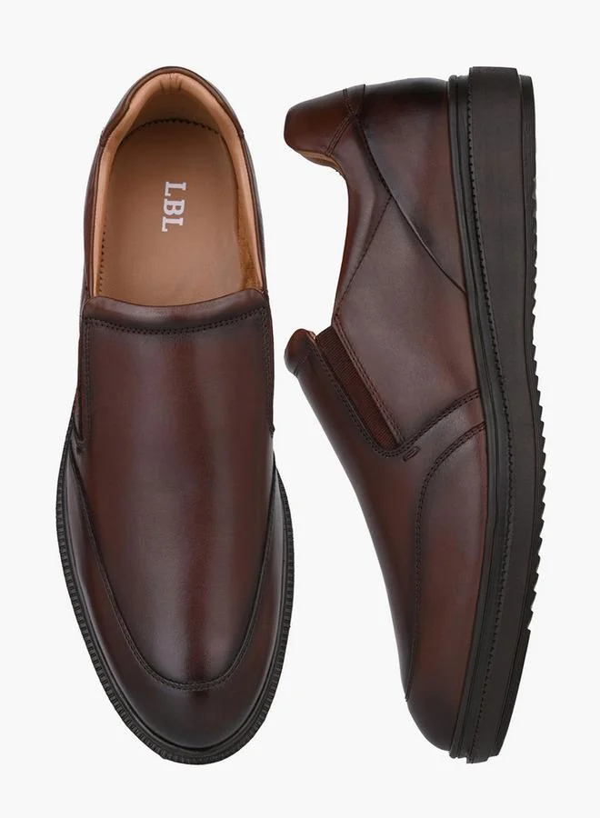 LBL By Shoexpress BROWN Men Leather Slip-On Loafers for Men | Best Price UAE