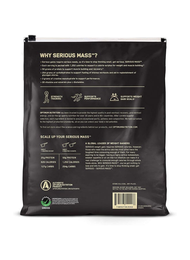 Optimum Nutrition (ON) Serious Mass CHOCOLATE 5.44KG - Image 5