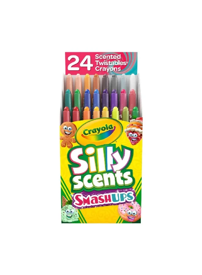 Crayola 24-Piece Silly Scents Smashups Mini Scented Twistable Crayon Set Multicolour 18.73 x 8.57 x 3.49 cm CRA523470A000