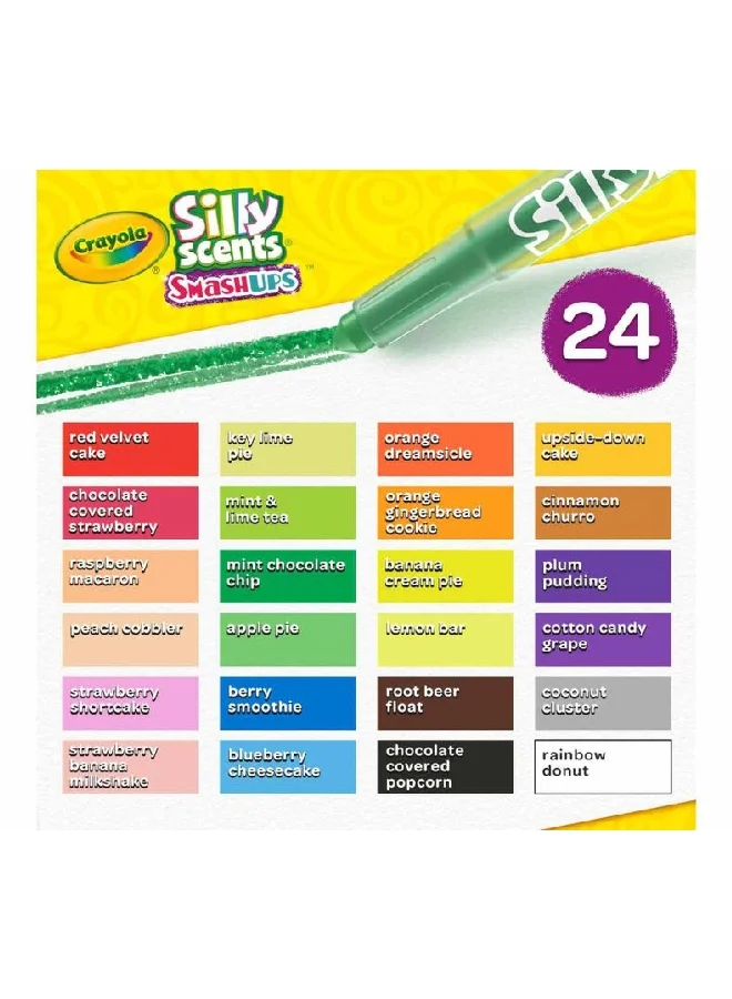 Crayola 24-Piece Silly Scents Smashups Mini Scented Twistable Crayon Set Multicolour 18.73 x 8.57 x 3.49 cm CRA523470A000