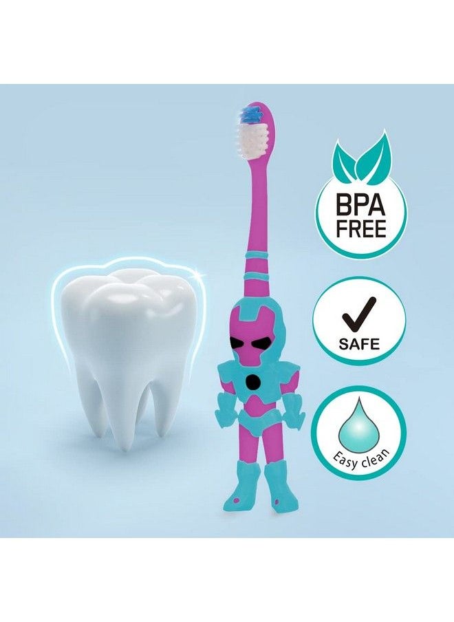 BuddsBuddy Combo Of 6 Robo Kids Tooth Brush Bb3013 6 Pcs Multi Color  - Image 5