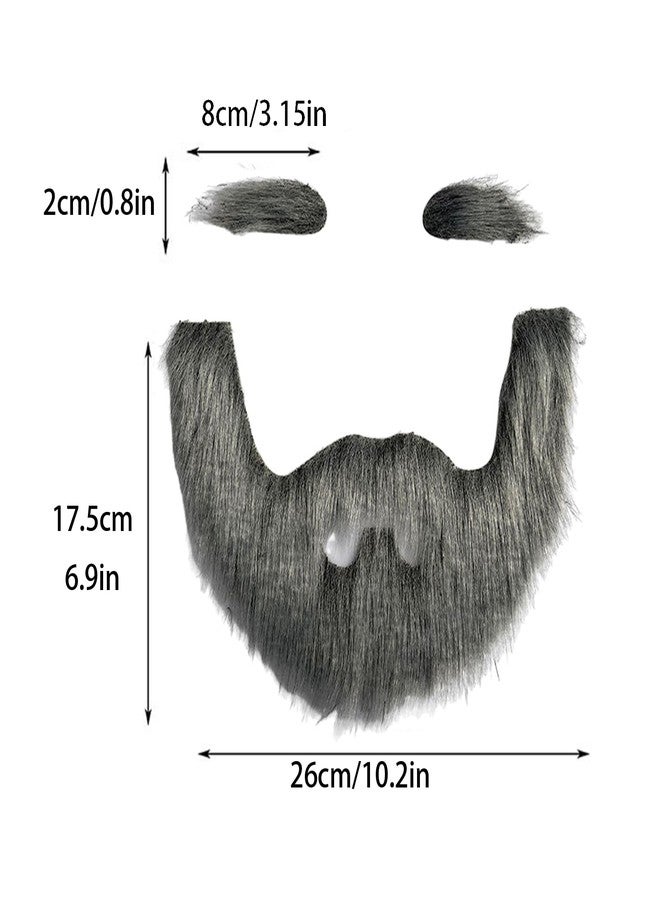 Indusoire 3 Pcs Fake Beard, Fake Beard for Acting, Duplicate Moustache and Beard Set, Fake Moustache for Role Play, Cosplay, Parties, Stage Performance - Image 5