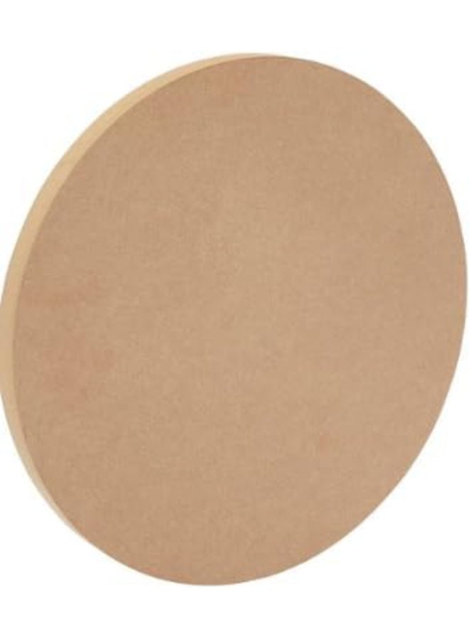 لوح MDF دائري سادة عالي الجودة – قطر 40 سم (16 بوصة) وسُمك 9 مم | سطح أملس غير معالج للأعمال الفنية والحرف اليدوية ومشاريع DIY