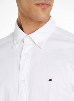 TOMMY HILFIGER Men's Oxford Flex Shirt - Cotton, White  - Image 5