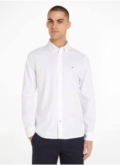 TOMMY HILFIGER Men's Oxford Flex Shirt - Cotton, White  - Image 1