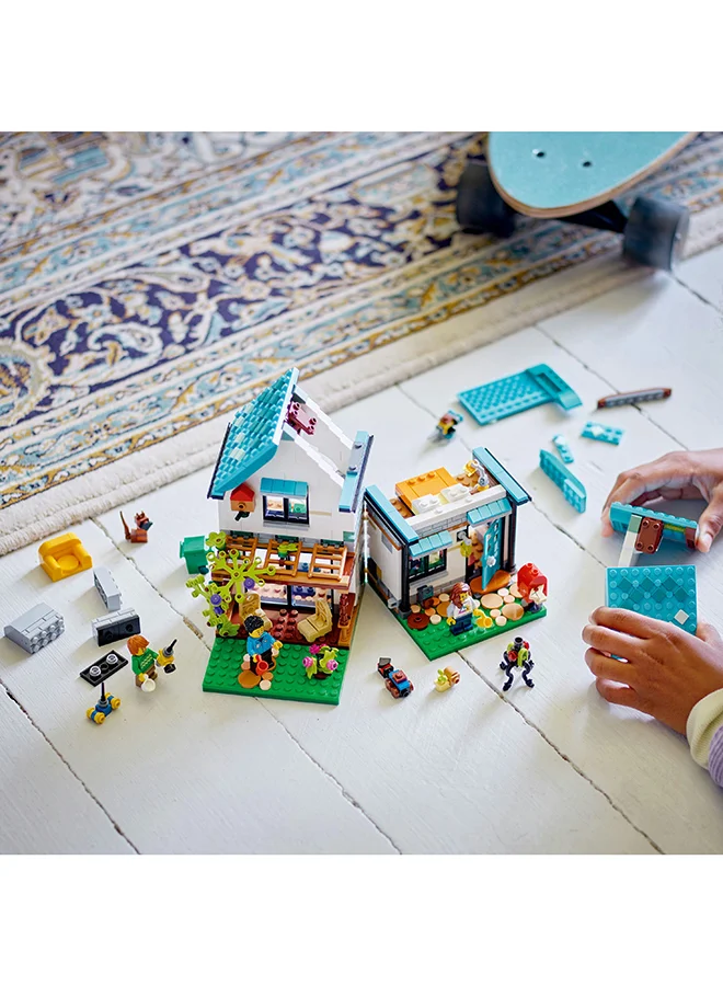 LEGO LEGO® Creator Cozy House 31139 Building Toy Set Featuring a Family House, Canal House and Lake House; Imaginative Models to Inspire Role Play for Kids Aged 8+ (808 Pieces)