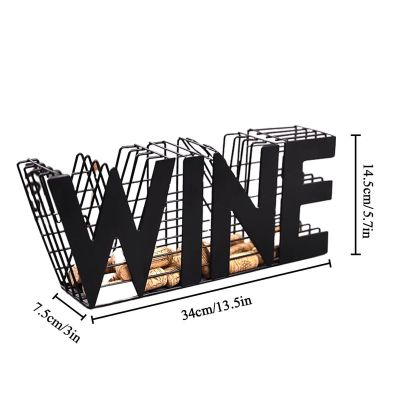 JHY DESIGN Wine Cork holder-13.5" Length Metal Craft Wine Cork Storage - Image 2