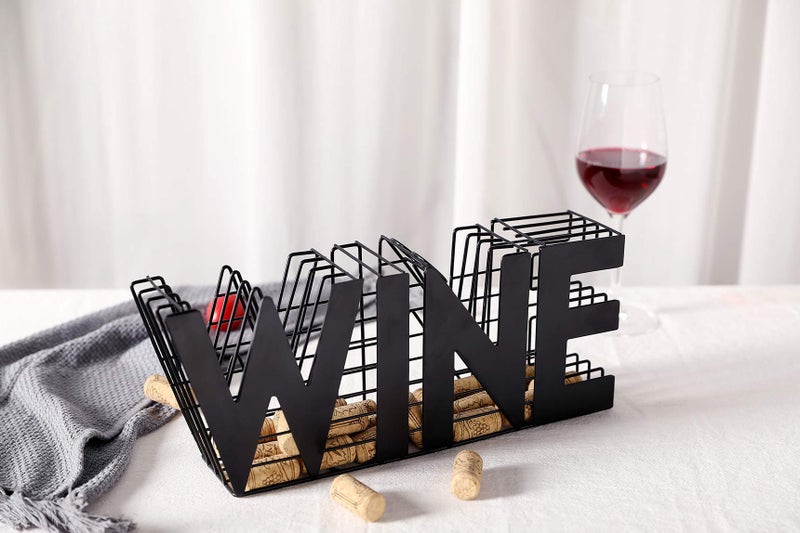 JHY DESIGN Wine Cork holder-13.5" Length Metal Craft Wine Cork Storage - Image 1