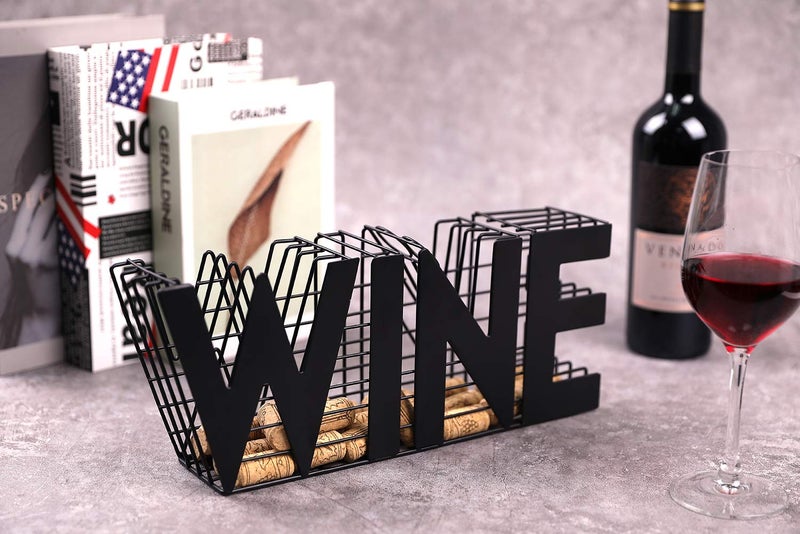 JHY DESIGN Wine Cork holder-13.5" Length Metal Craft Wine Cork Storage - Image 4