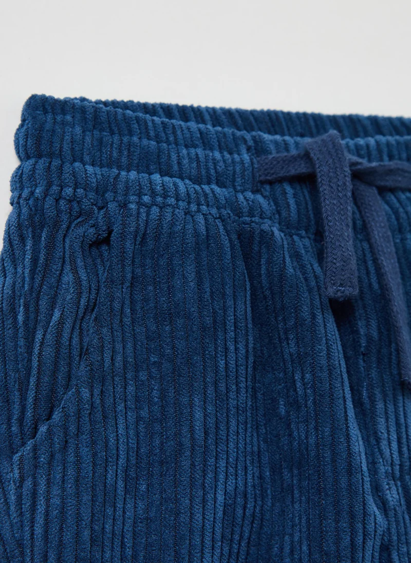 او في اس Corduroy joggers with drawstring