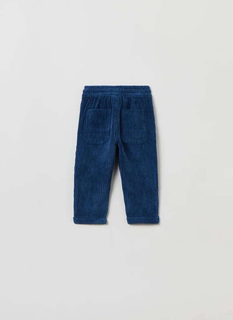 او في اس Corduroy joggers with drawstring