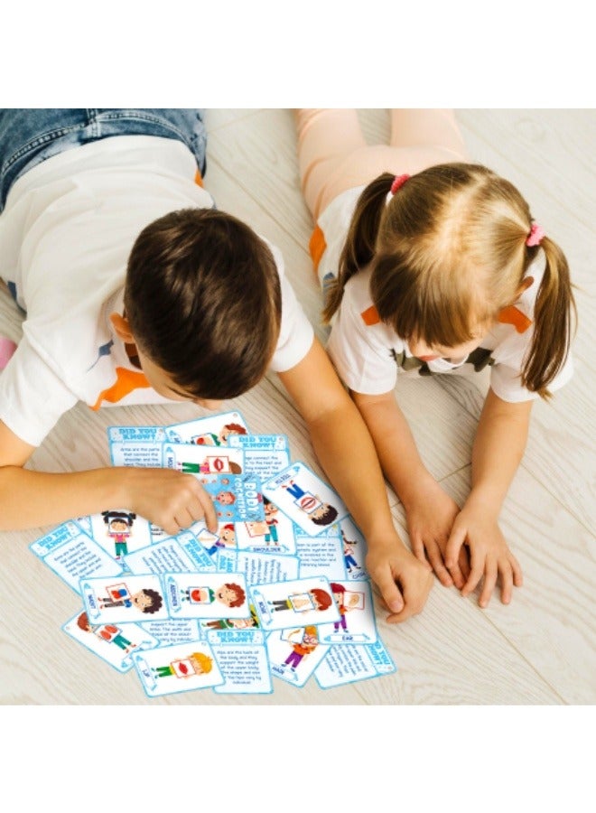 36PCS Body Recognition Cards Children's Enlightenment Education Puzzle Cognitive Cards Flash Cards - Image 3