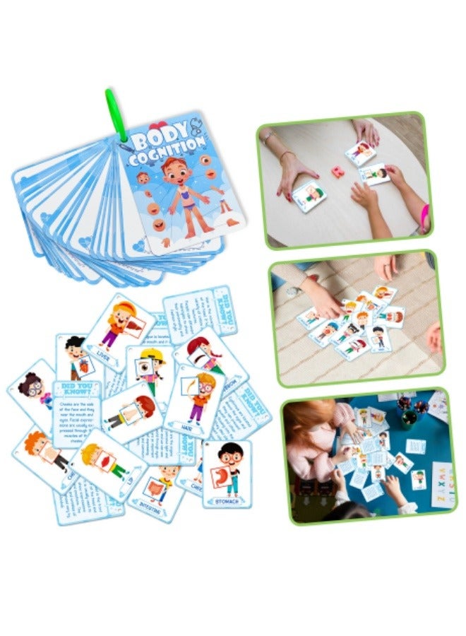 36PCS Body Recognition Cards Children's Enlightenment Education Puzzle Cognitive Cards Flash Cards - Image 5