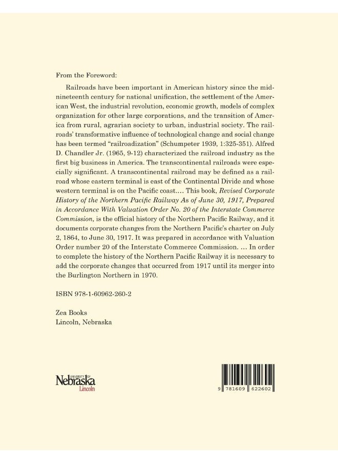 Revised Corporate History of Northern Pacific Railway Company As of June 30, 1917 - Centennial Edition: Including a Foreword with Later Corporate Changes  - Image 2