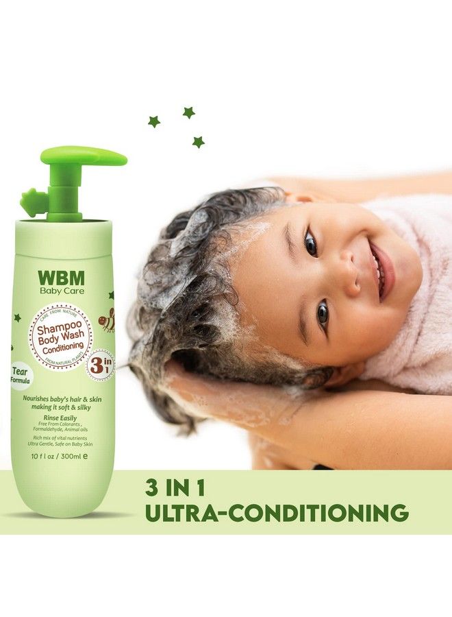 WBM Care 3 In 1 Baby Shampoo Body Wash & Conditioner 10 Oz Pack Of 2 ; Nourishes Baby Hair & Skin - Image 5