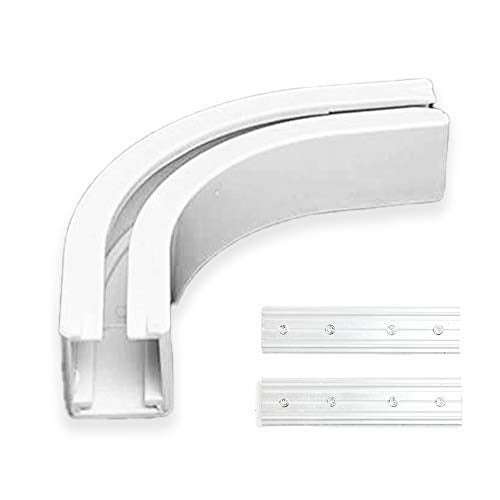 Jos & Haz Straight Curtain Track 90° Angle Turn Bracket, White, 1 Piece, Corner Connector, Track Accessories - Image 5