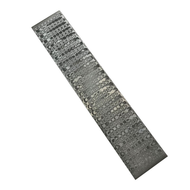 Damascus Steel Billet: Raindrop Pattern High Density Toughness - Unique Textured Pattern Steel for DIY Cutter Making Enthusiasts - Image 1