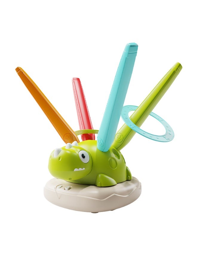 هالامودو 2-إن -1 آلة الديناصور الرياضية، آلة تدوير القرعة والقفز الحبال، لعبة الديناصور متعددة الوضع، وظيفة مزدوجة في الهواء الطلق المجموعة لعبة التدريب البدني، لعبة الرمي والقرع، هدية عيد الميلاد للأطفال، الأولاد والفتيات، 22*29 سم - Image 1