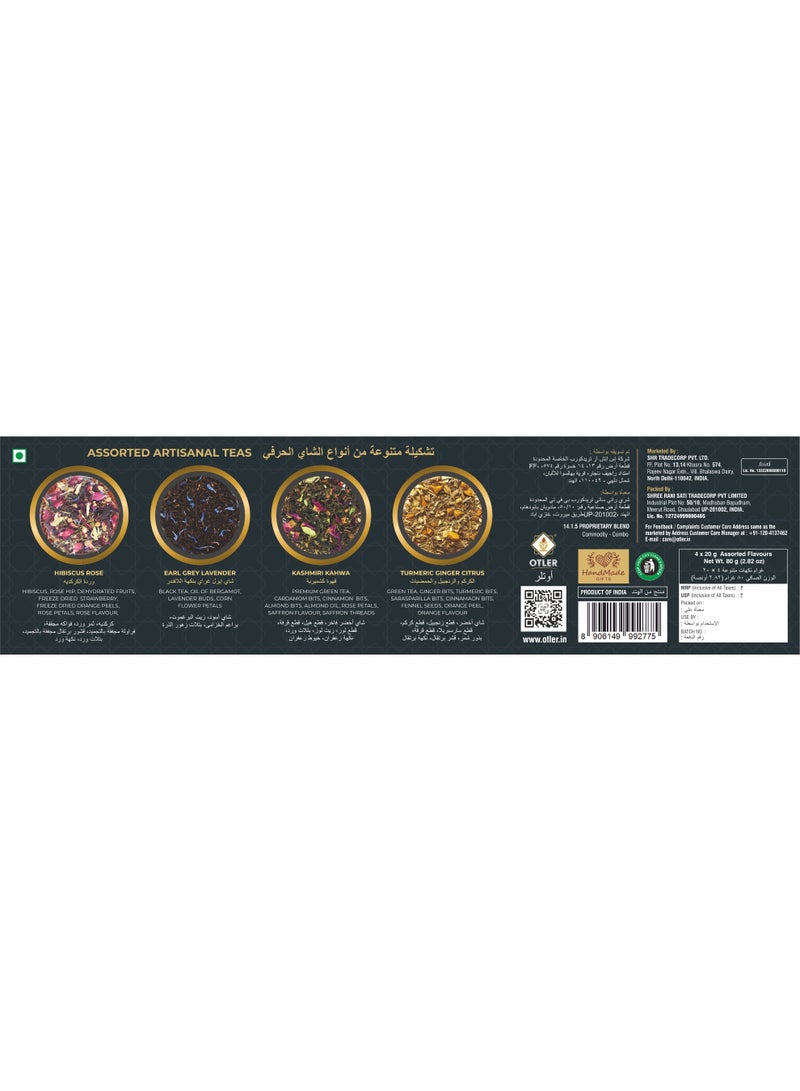 Otler ASSORTED ARTISANAL GIFT BOX ( 4 TINS GREEN TEA ) - Image 1