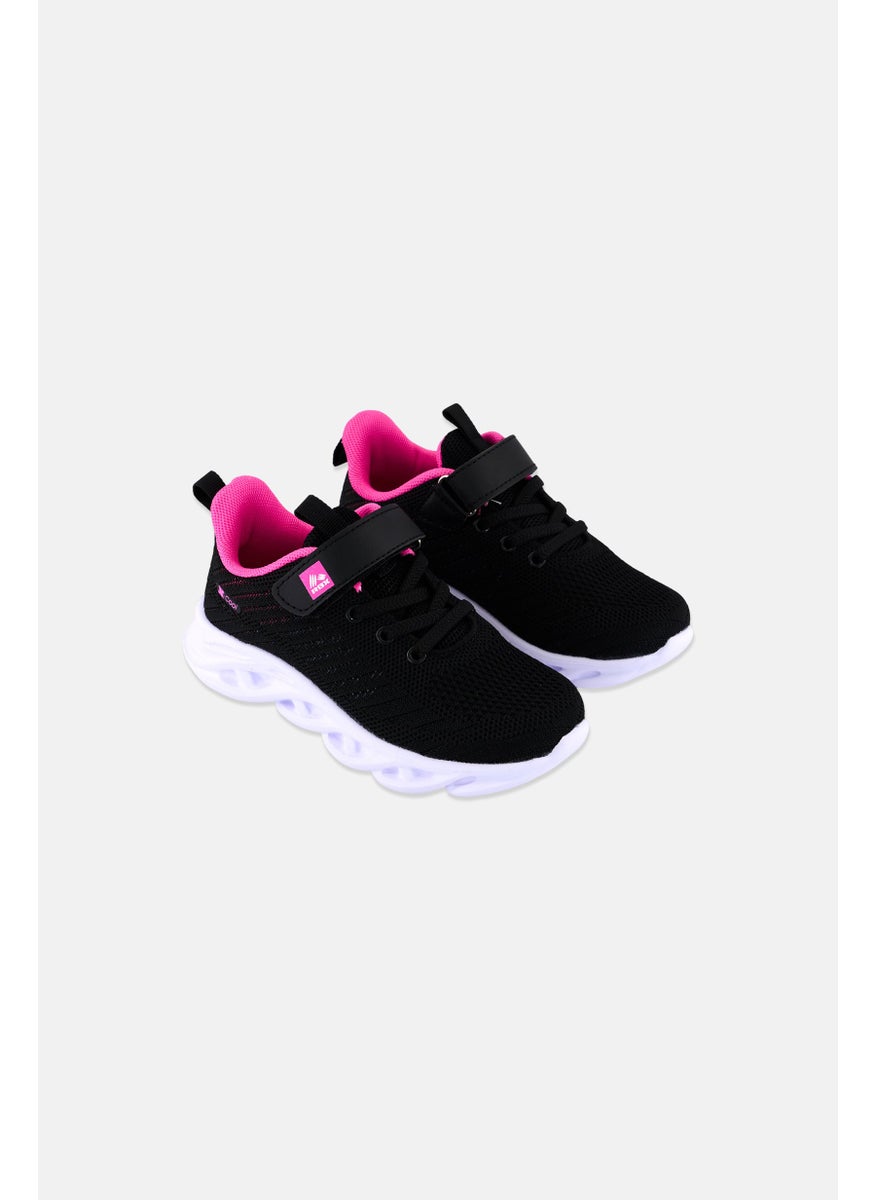 RBX - Kids Girl Velcro Closure Training Shoes, Black - Image 1