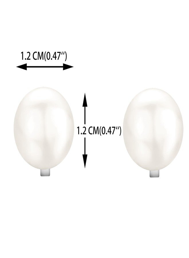 يوكول أقراط YOQUCOL بمشبك من اللؤلؤ الصناعي، غير مثقوبة، مجوهرات أنيقة للنساء، 1.2 سم × 1.2 سم × 1 سم، لؤلؤ - Image 2