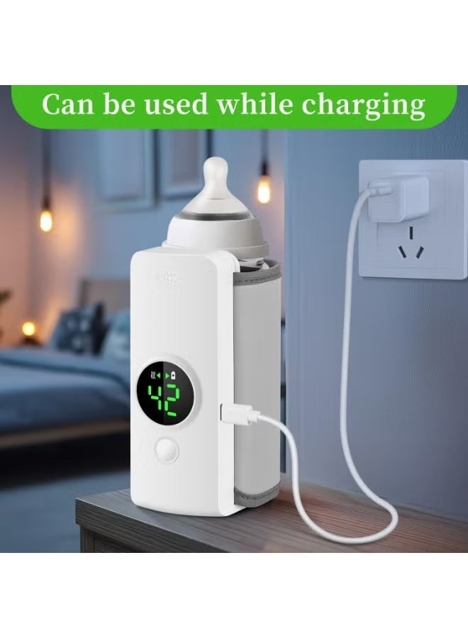 سخان زجاجات محمول للسفر، تسخين سريع ومريح لإرضاع الطفل أثناء التنقل، تسخين حليب بدون ماء يعمل بالبطارية للاستخدام المنزلي والمكتبي. - Image 5