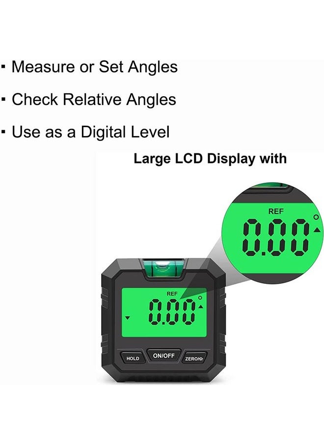 LENND - Digital Electronic Level and Angle Gauge, Angle Finder with Bubble Level and Base, Digital Inclinometer Angle Measuring Tool for Woodworking, Construction and Machinery - Image 1