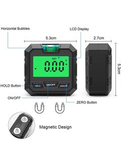 LENND Digital Electronic Level and Angle Gauge, Angle Finder with Bubble Level and Base, Digital Inclinometer Angle Measuring Tool for Woodworking, Construction and Machinery  - Image 2