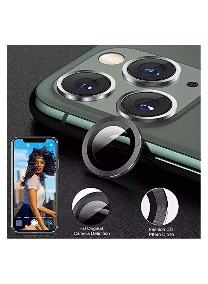 PROMASS iPhone 12 Pro Max/12 Pro/11 Pro Max/11 Pro MetalCamera Lens Protector,Premium Tempered Glass Aluminum Alloy Lens Screen Cover Film Dark Green for iPhone 11pro/promax - Image 2