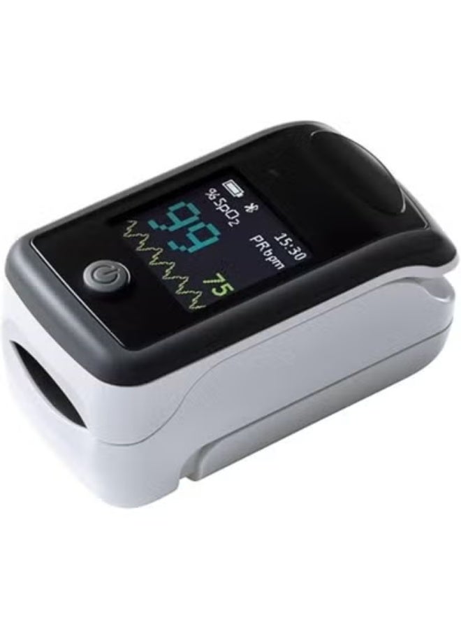 Fingertip Pulse Oximeter – Blood Oxygen Saturation (SpO2) & Heart Rate Monitor – LED Display with Bluetooth & App Compatibility - Image 1