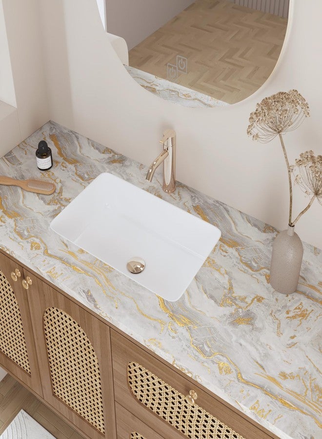 CRE8TIVE 24"x118" Wide Beige Gold Marble Contact Paper Matte Marble Wallpaper Peel and Stick Countertops Waterproof Self Adhesive Removable Renter Friendly Wallpaper for Kitchen Cabinets Table Tops - Image 5