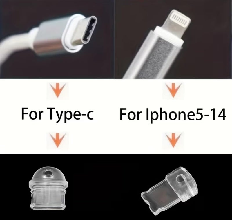 Universal Anti-Dust Plug Phone Charm & Wall Hook Set - Crystal Clover Pendant Port Protector Compatible with iPhone (Lightning) & USB-C Devices - Luxury Jewelry Accessory for Smartphones, Laptops - Image 3