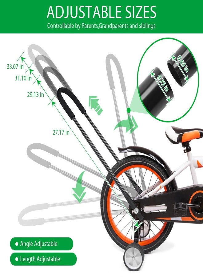 Rolitwils Upgrade Bike Training Handle - Extended 27"-33" Multi-Position Adjustable Children Bike Trainer Balance Push Bar for Kids Learning to Ride (4-Level Height Settings) - Image 2