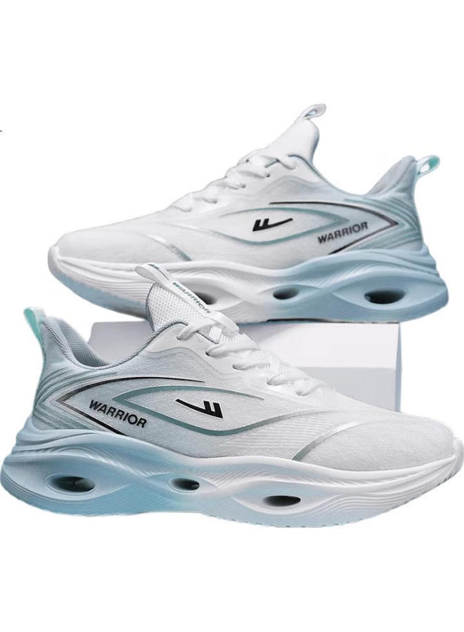 Pull Back أحذية رياضية للرجال من ووريور صيف 2023 أحذية شبكية قابلة للتنفس للجري والكاجوال بيضاء/وردية مقاس 43 - Image 1