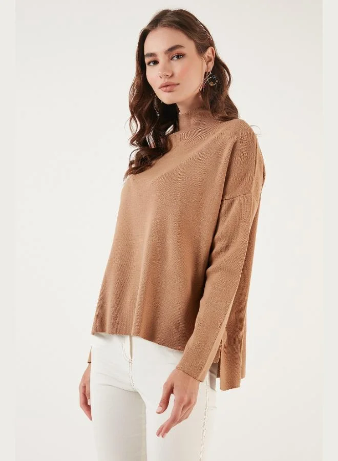 Lela Lela Cotton Long Back Standing Collar 2-Pack Knitwear Sweater Women's SWEATER 4615002S2