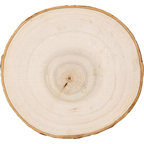 Plaid Round with Bark Wood Surfaces, 7" - Image 2