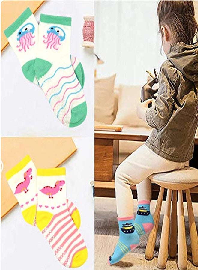 Tphon Toddler Socks Kids Non Slip Socks for Boys Girls 12 Pairs Tphon Baby Socks With Grips for 3-5 Years Children - Image 4