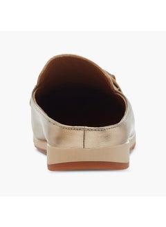 Le Confort Women's Textured Slip-On Mules with Metal Accent  - Image 5