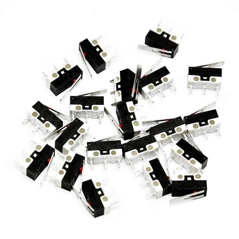 DOUKI 20Pcs Micro Switch AC 1A 125V 3Pin SPDT NO+NC Hinge Lever Momentary Push Button Micro Limit Switch for Arduino - Image 4