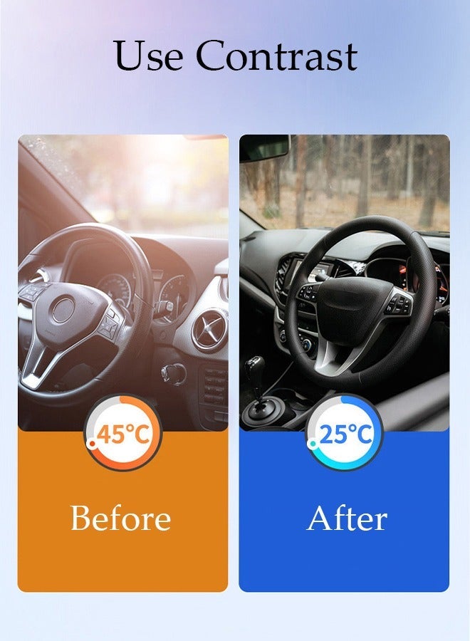 DUNISO 6 Pieces Sunshade for Car, Car Windshield Sun Shade, Car Window Shade Front Windshield Shades UV Rays Sun Visor Protector Easy to Use Fits Windshields Keep Car Cool - Image 4